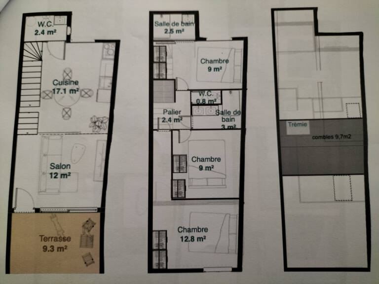 Maisons 3 chambres jardin et terrasse — photo 1