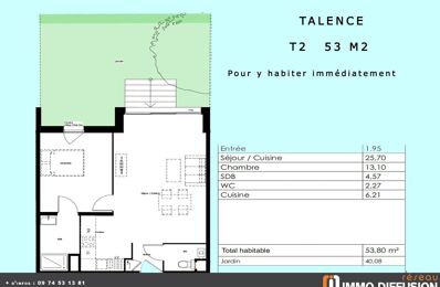 appartement 2 pièces 54 m2 à vendre à Talence (33400)
