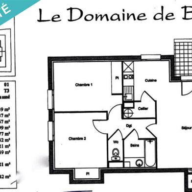 Appartement 3 pièces 61 m²