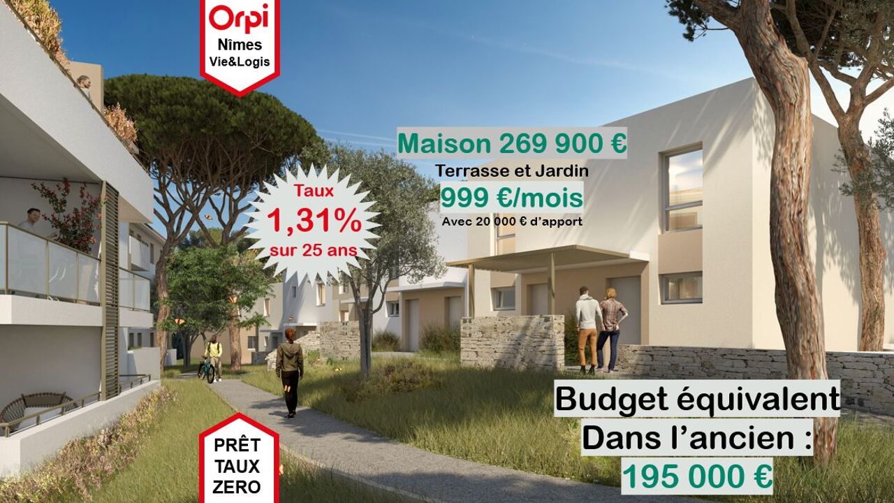 maison 3 pièces 63 m2 à vendre à Nîmes (30900)