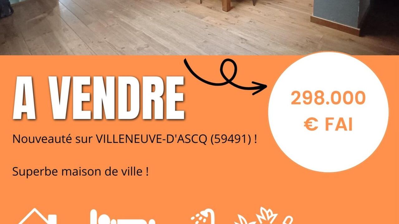 maison 4 pièces 100 m2 à vendre à Villeneuve-d'Ascq (59491)