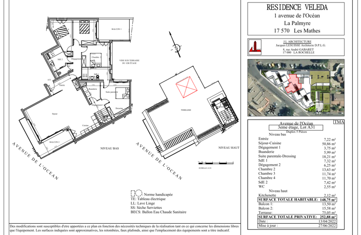 La Palmyre Appartement NEUF T5 avec 2 BalconsTerrase en Dupl — photo 2