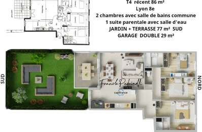 appartement 4 pièces 86 m2 à vendre à Lyon 8 (69008)