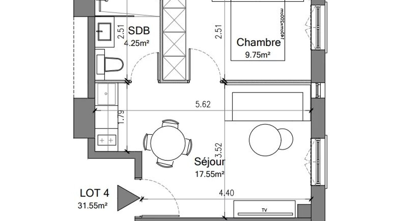 appartement 2 pièces 31 m2 à vendre à Nice (06000)