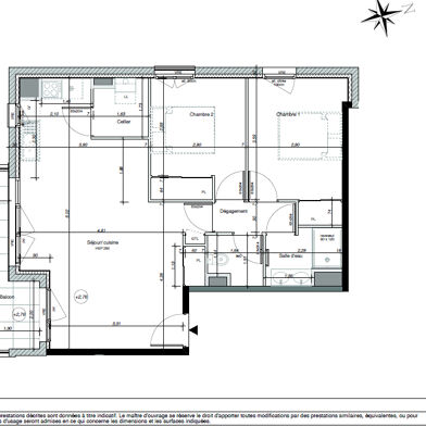 Appartement 3 pièces 294000 €