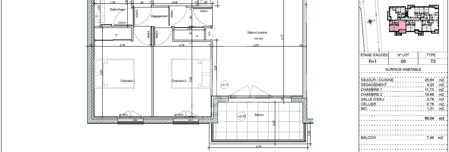 Appartement 3 Pièces 60 m² à vendre à Biscarrosse (40600)