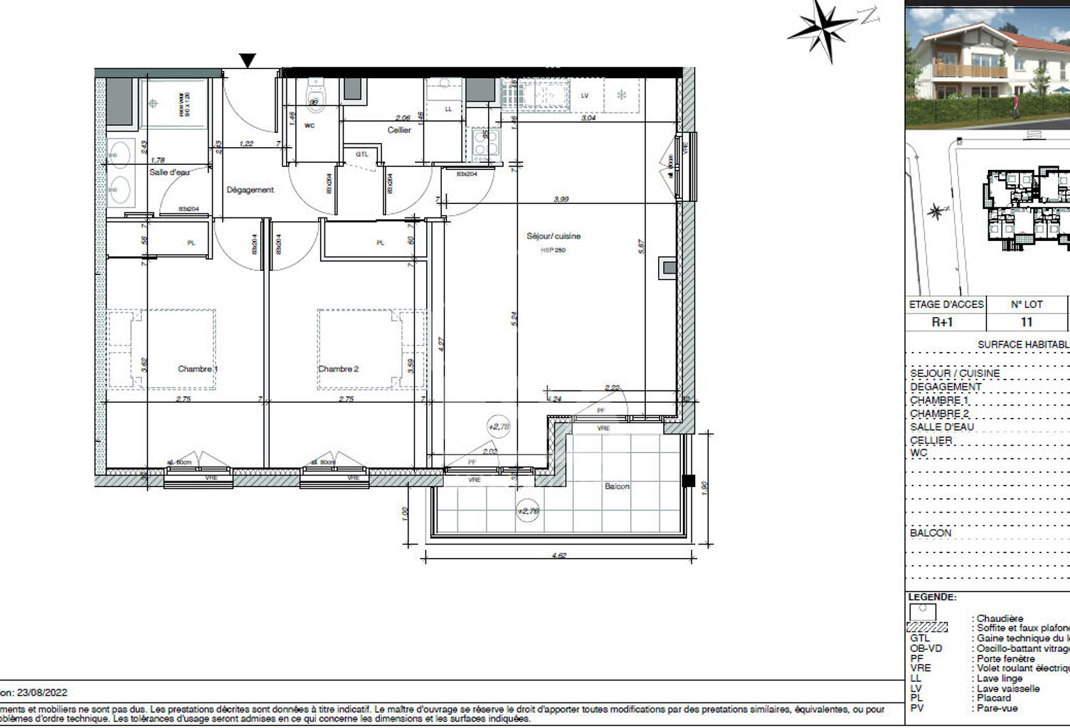 A VENDRE Appartement T3 de 61.65 m² — photo 1