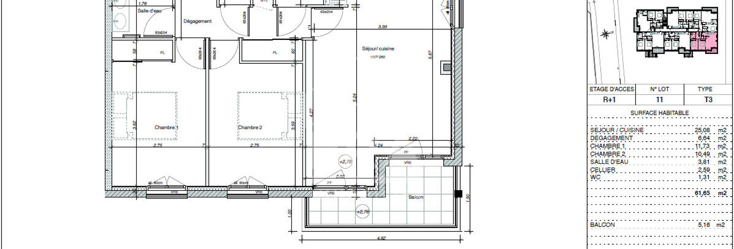 Appartement 3 Pièces 61 m² à vendre à Biscarrosse (40600)