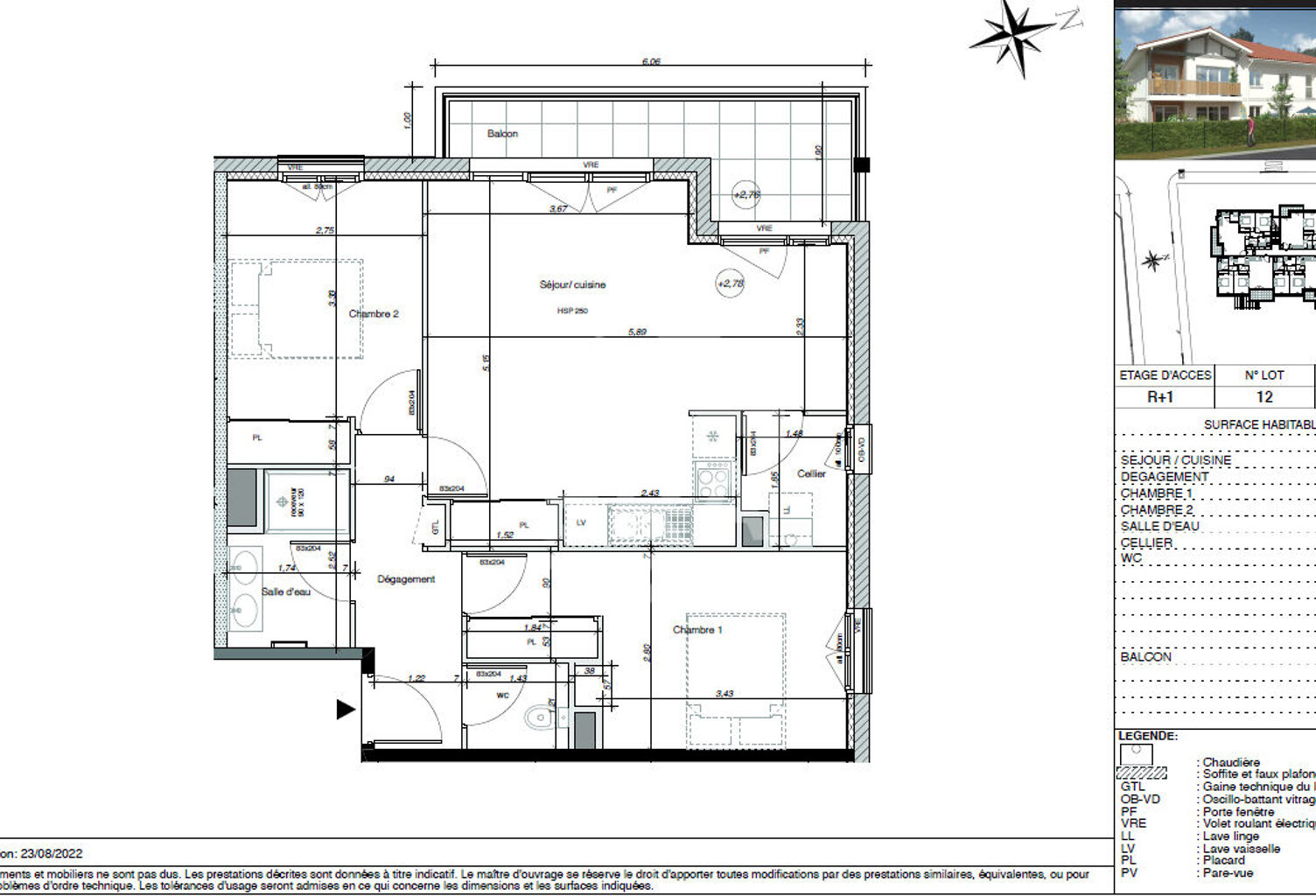 A VENDRE Appartement T3 de 61.75 m² — photo 1