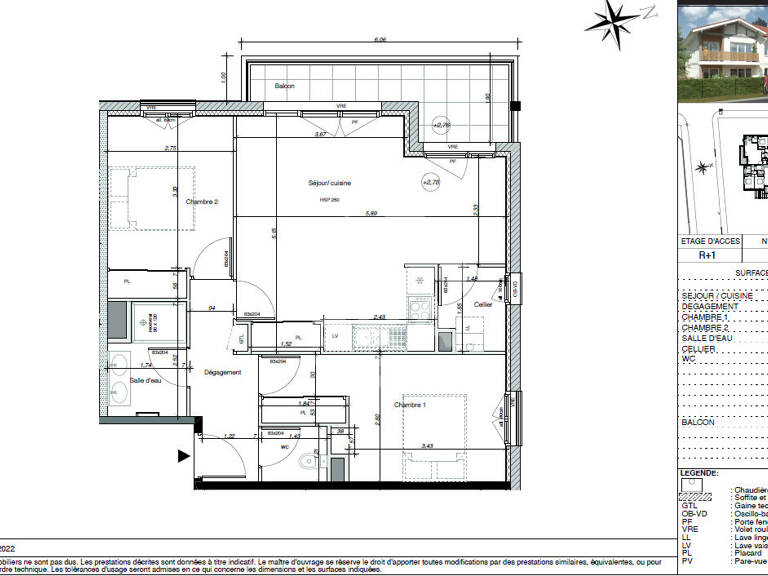 A VENDRE Appartement T3 de 61.75 m² — photo 1