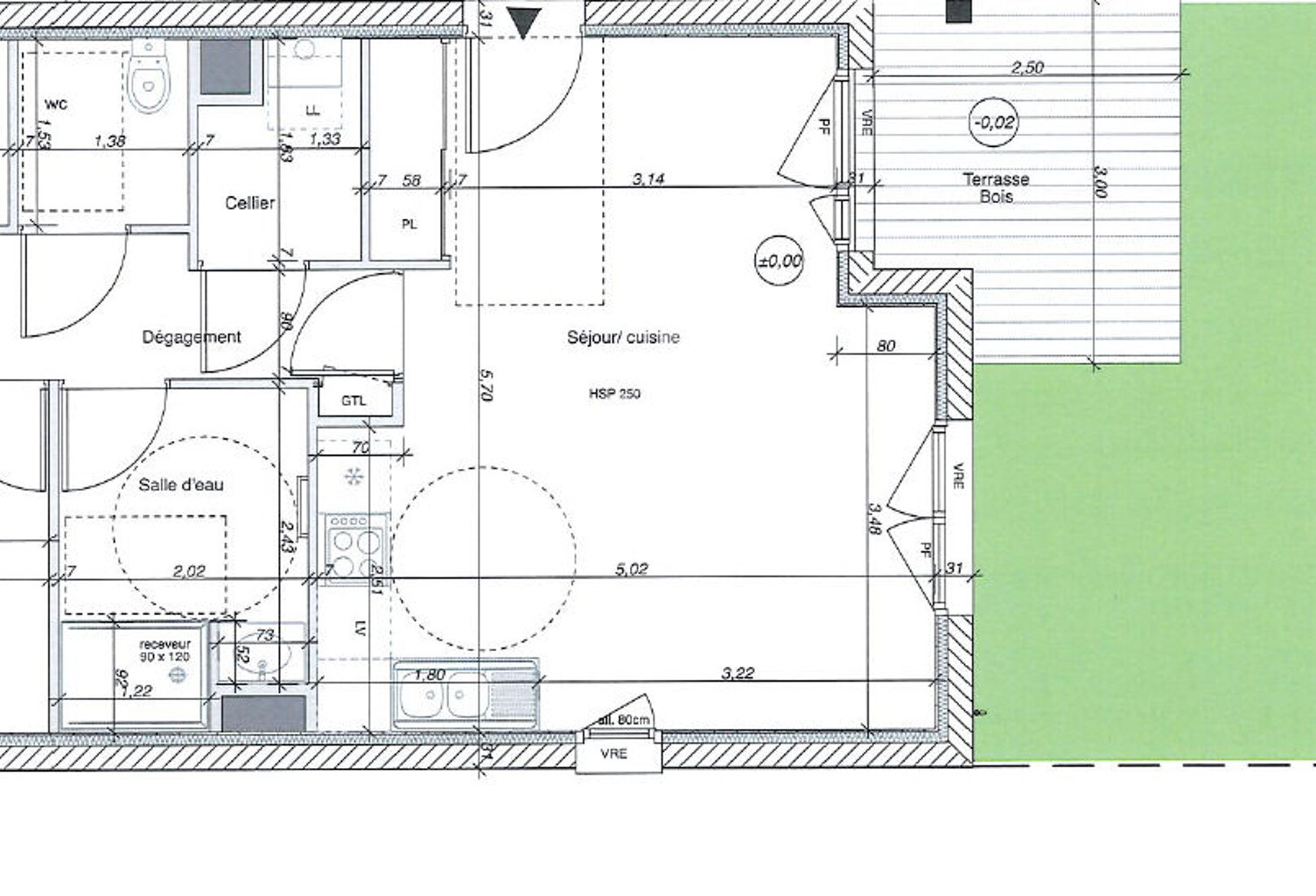 A VENDRE Appartement T3 au rez-de-chaussée de 60.05 m² — photo 1
