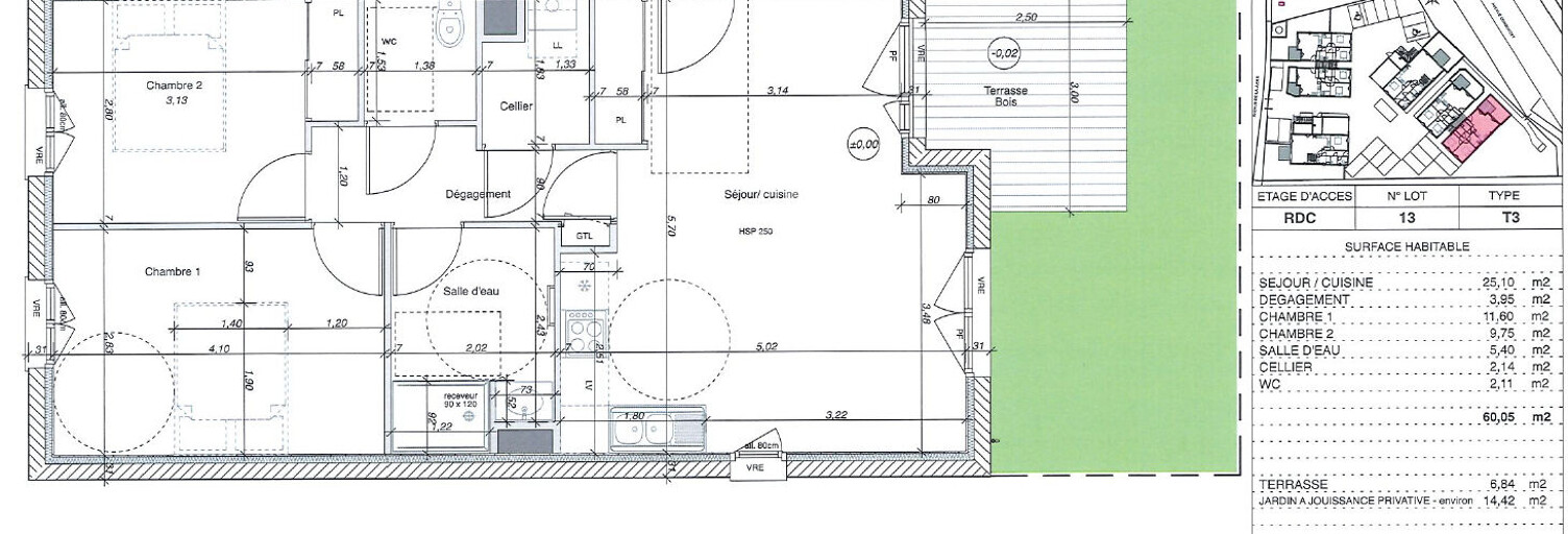 Appartement 3 Pièces 60 m² à vendre à Biscarrosse (40600)