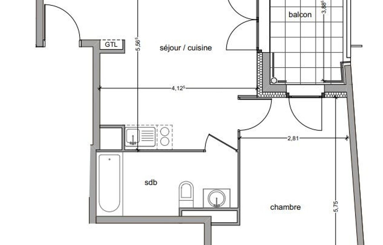 appartement 2 pièces 50 m2 à vendre à Vitrolles (13127)