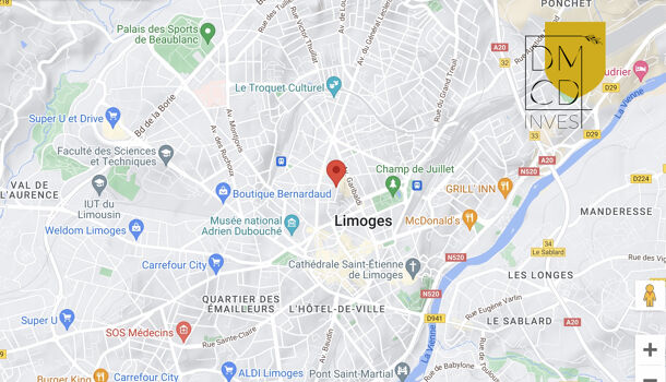 Appartement 1 pièces  à vendre Limoges 87000