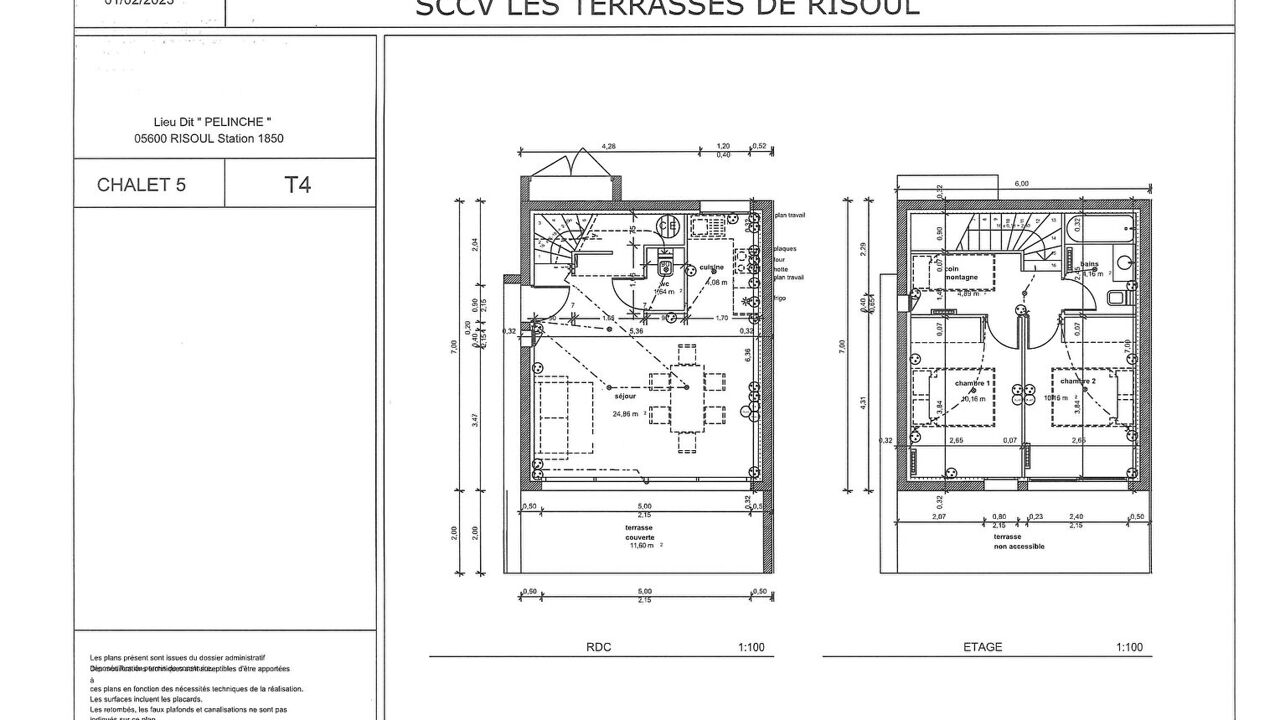 maison 4 pièces 60 m2 à vendre à Risoul (05600)
