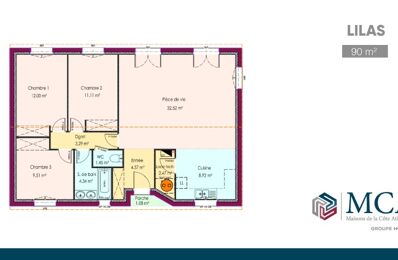 maison 4 pièces 90 m2 à vendre à Blasimon (33540)