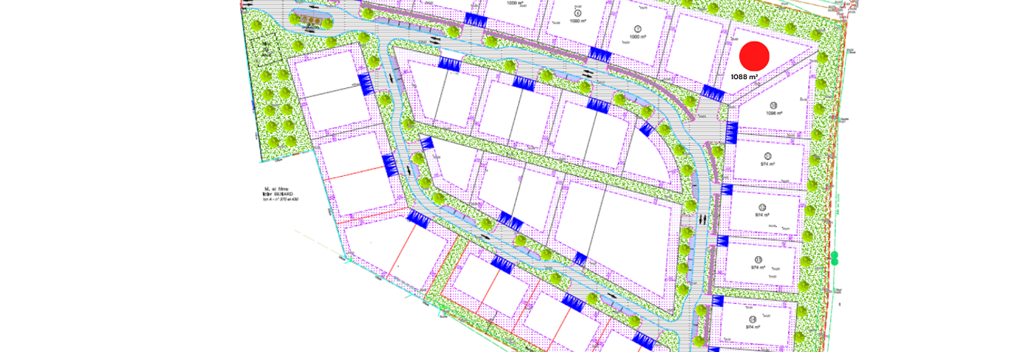 Terrain  1088 m² à vendre à Linxe (40260)
