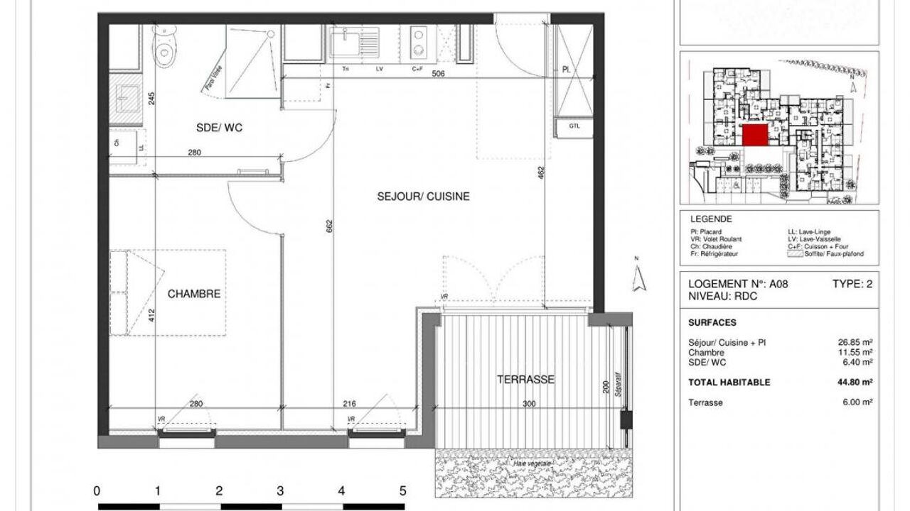 appartement 2 pièces 44 m2 à vendre à Escalquens (31750)