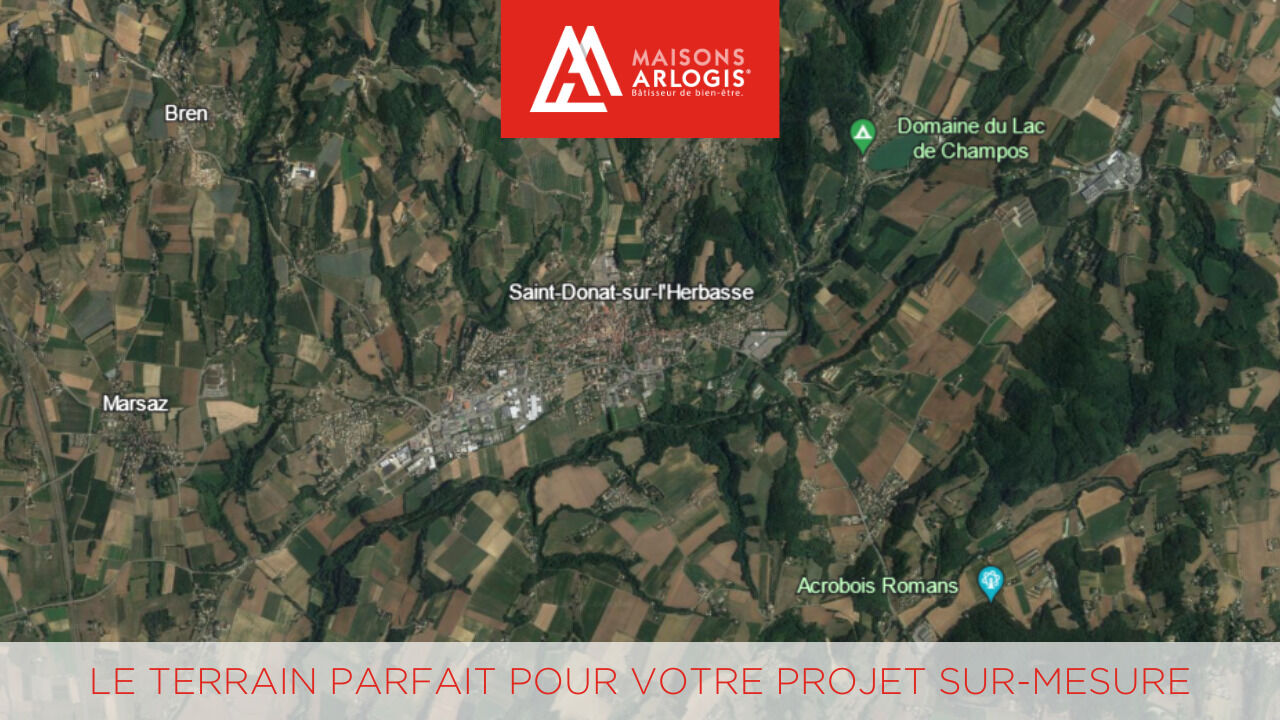 terrain 607 m2 à construire à Saint-Donat-sur-l'Herbasse (26260)