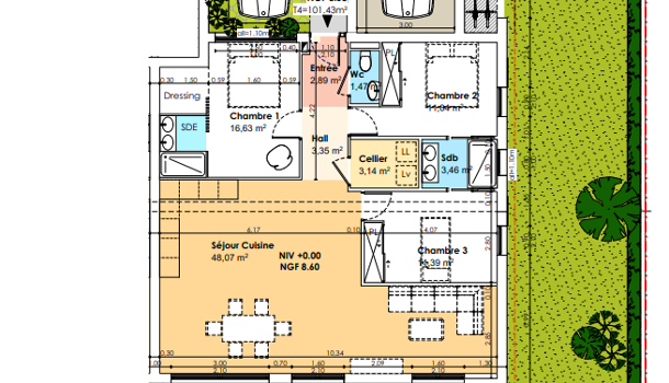 Appartement 4 pièces  à vendre Saint-Cyr-sur-Mer 83270