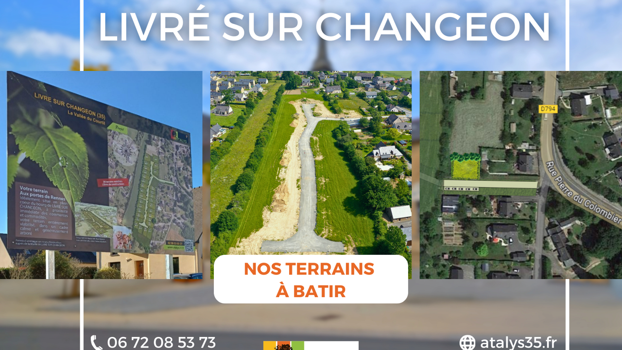 terrain 450 m2 à construire à Saint-Aubin-du-Cormier (35140)