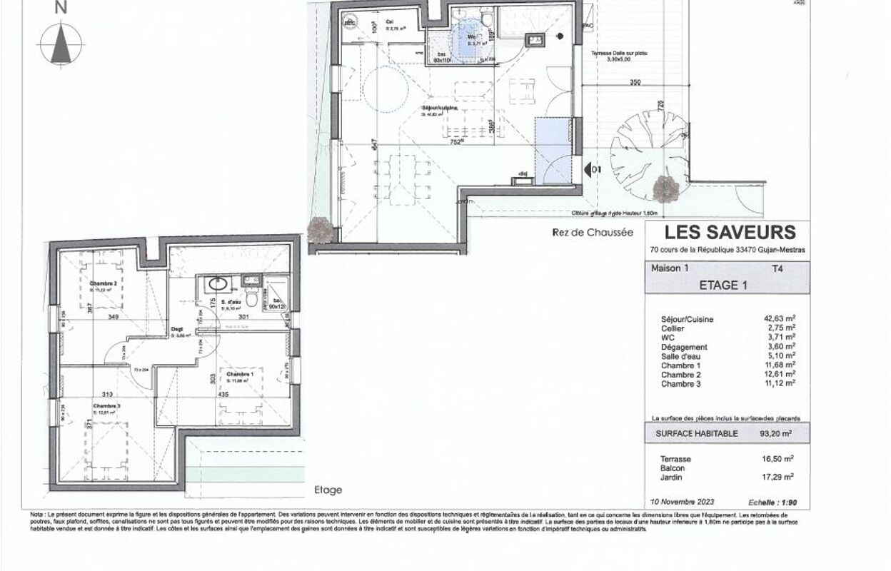 maison 4 pièces 93 m2 à vendre à Gujan-Mestras (33470)