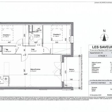 Appartement 3 pièces 356928 €