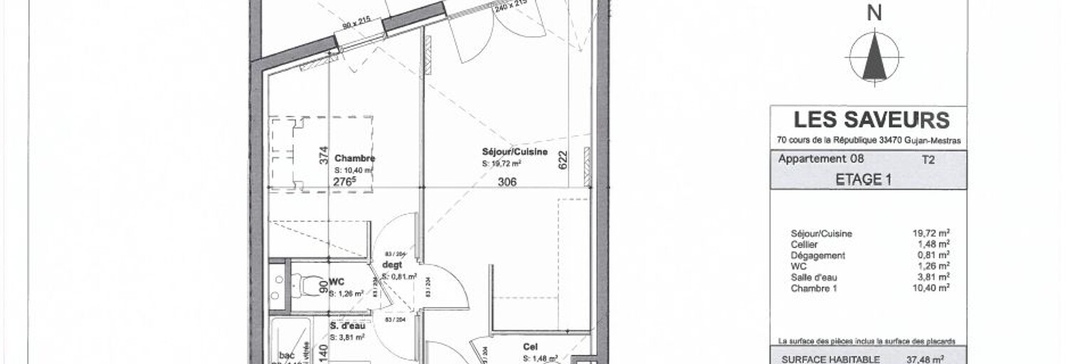 Appartement 2 Pièces 37 m² à vendre à Gujan-Mestras (33470)