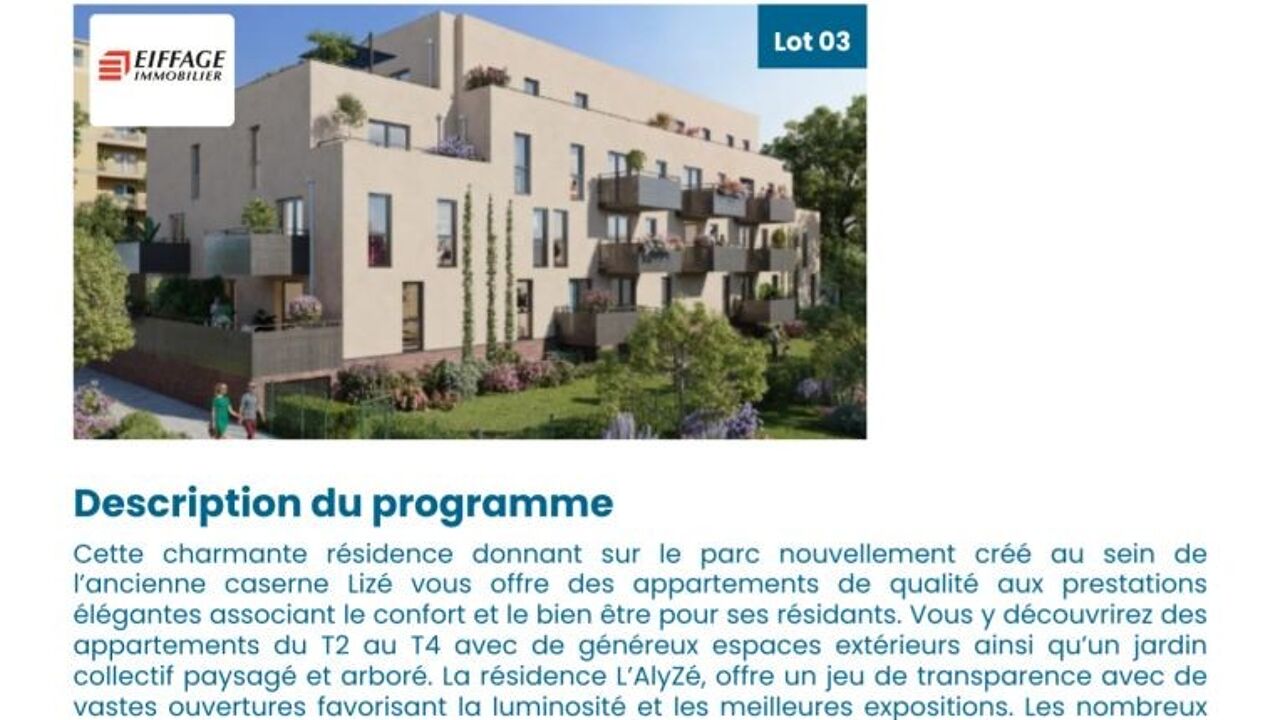 appartement 2 pièces 44 m2 à vendre à Montigny-Lès-Metz (57950)