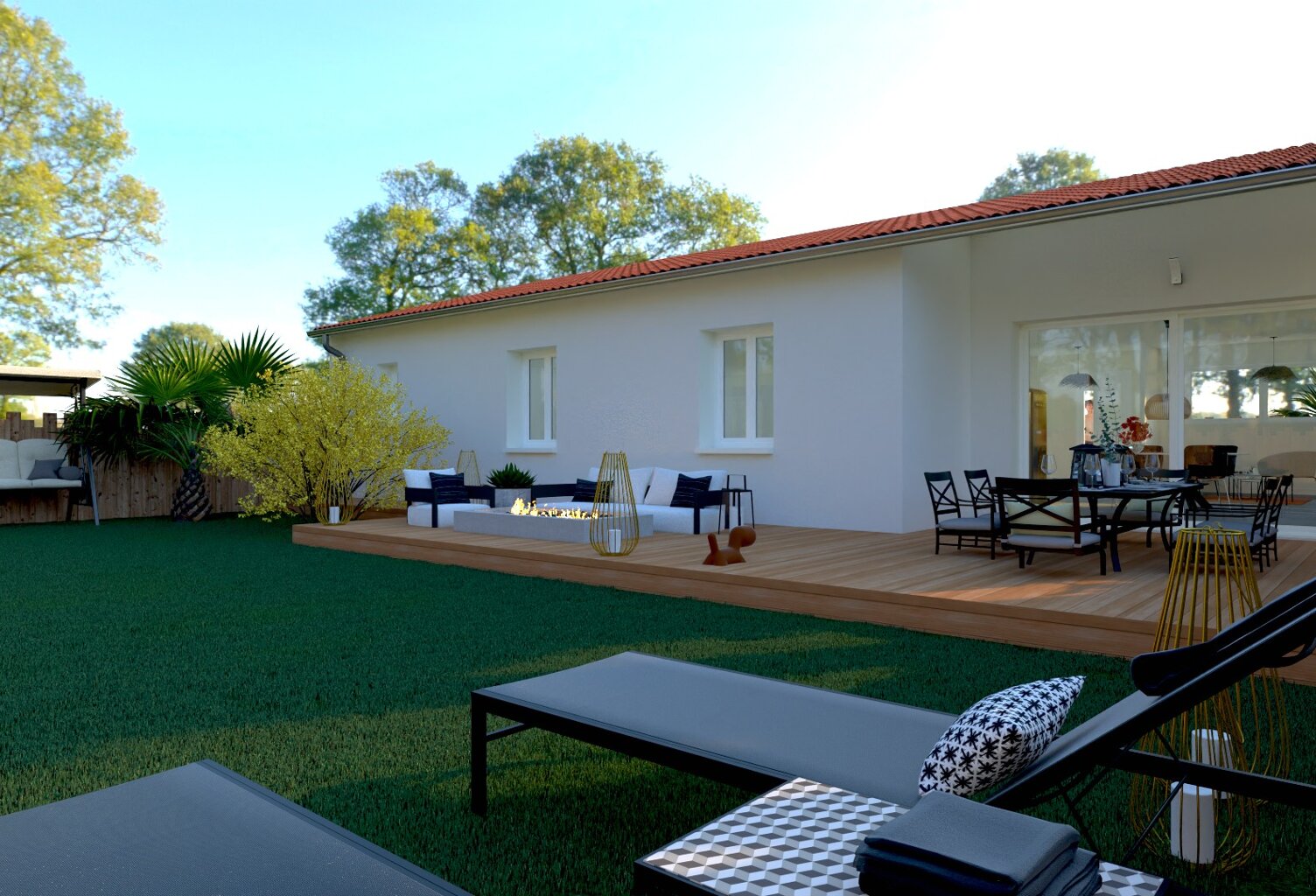 Maison neuve avec 3 chambres de plain-pied sur un terrain plat proche de Saint-Etienne. — photo 1