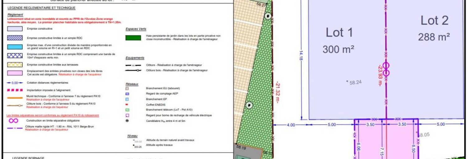 Terrain  300 m² à vendre à Jonquières (84150)