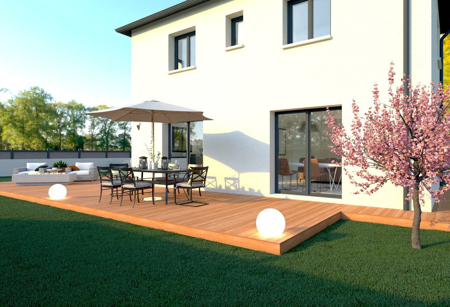 Maison neuve 3 chambres à Saint Victor Sur Loire (proche Saint Etienne, Loire), sur très beau terrain viabilisé de 629m². — photo 1