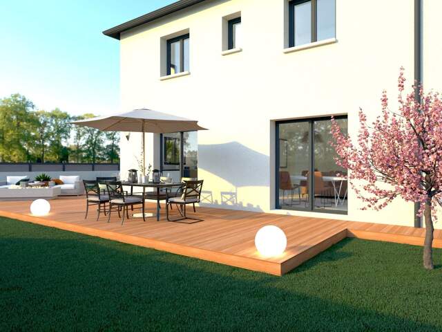 Maison neuve 3 chambres à Saint Victor Sur Loire (proche Saint Etienne, Loire), sur très beau terrain viabilisé de 629m². — photo du bien