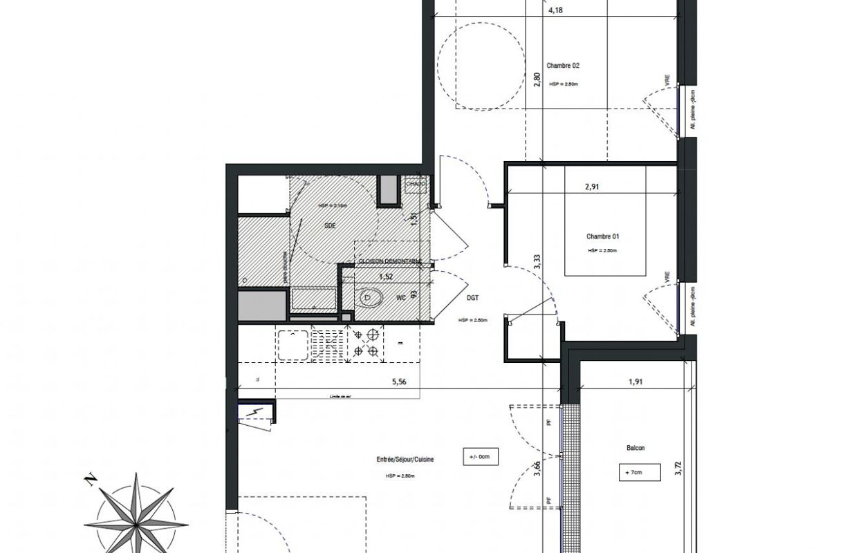 appartement 3 pièces 54 m2 à vendre à Vannes (56000)