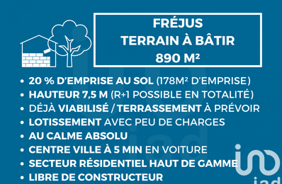 vente terrain 380 000 € à proximité de Saint-Raphaël (83530)