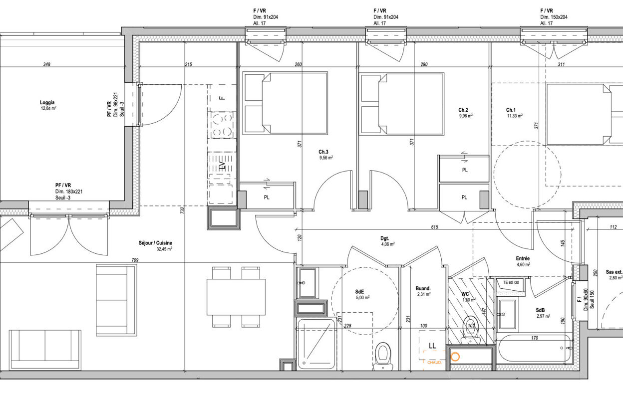 appartement 4 pièces 83 m2 à vendre à Saint-Étienne (42000)
