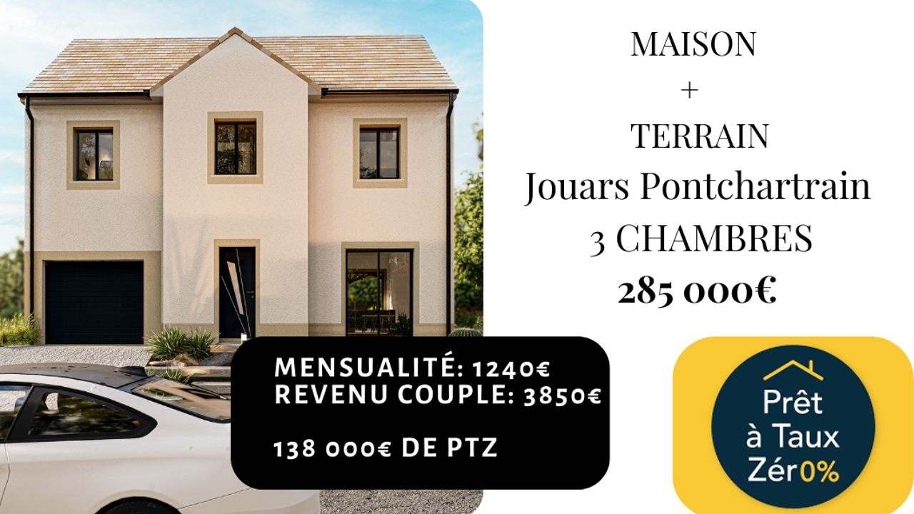 maison 80 m2 à construire à Jouars-Pontchartrain (78760)