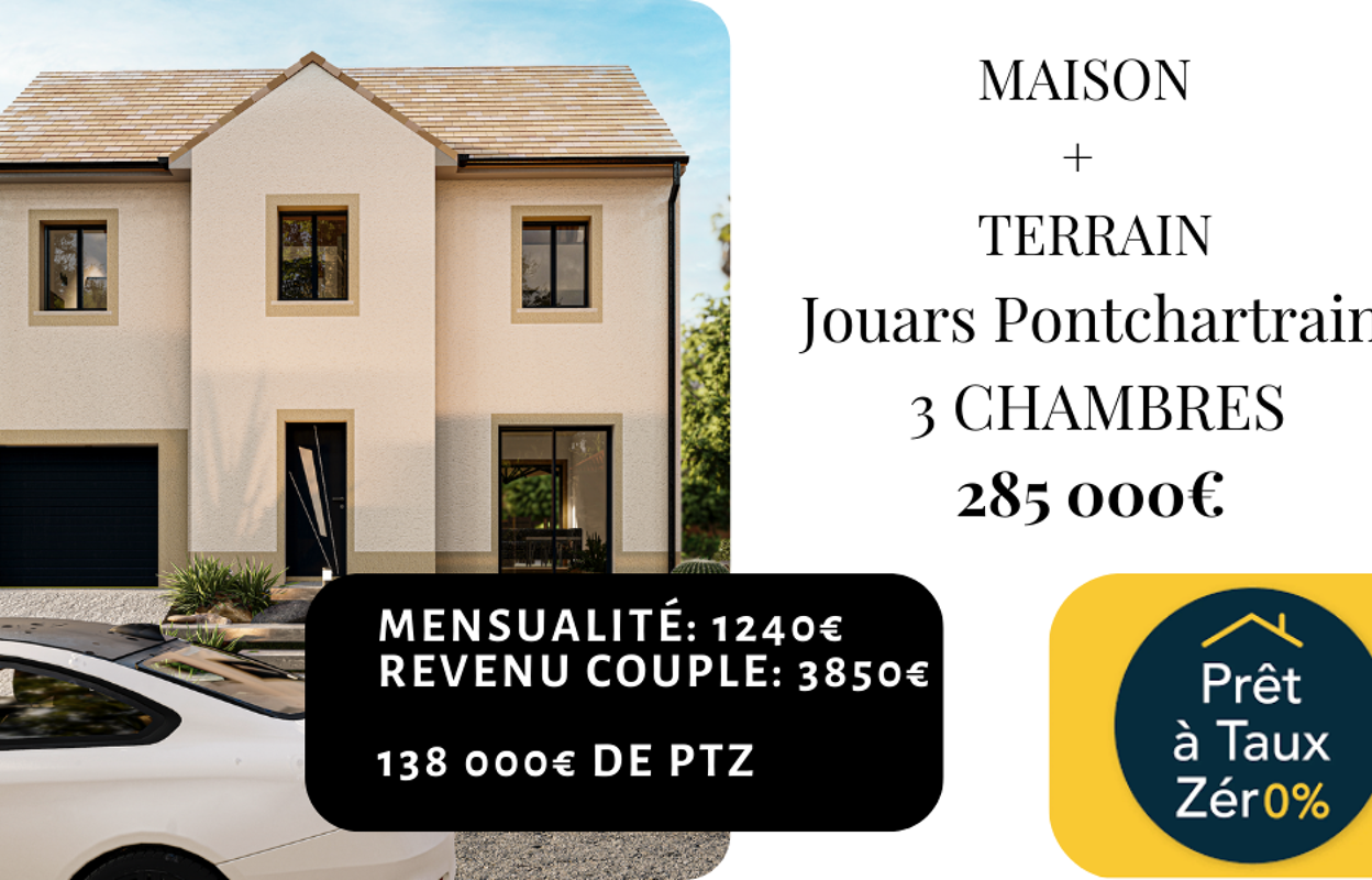 maison 80 m2 à construire à Jouars-Pontchartrain (78760)