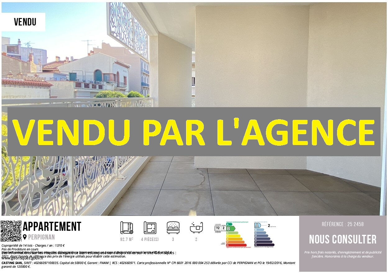 Appartement 4 pièces  à vendre Perpignan 66000
