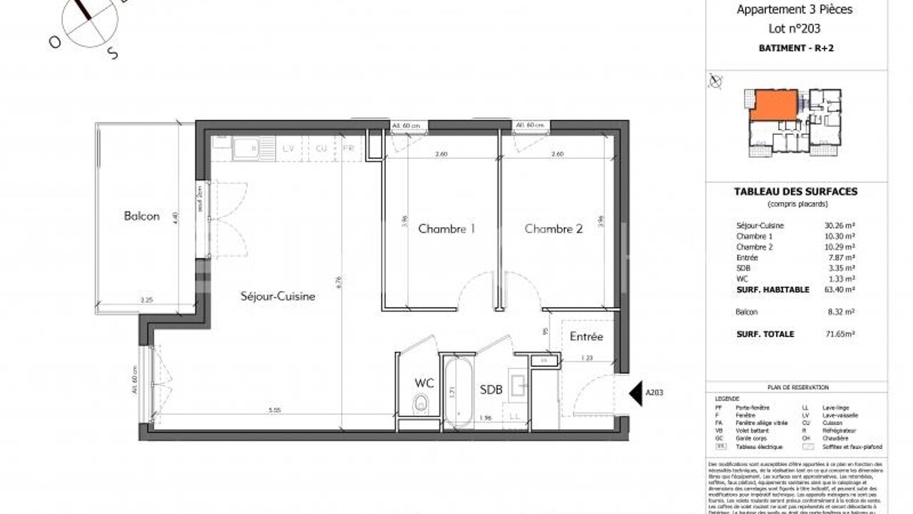 appartement 3 pièces 63 m2 à vendre à Loisin (74140)