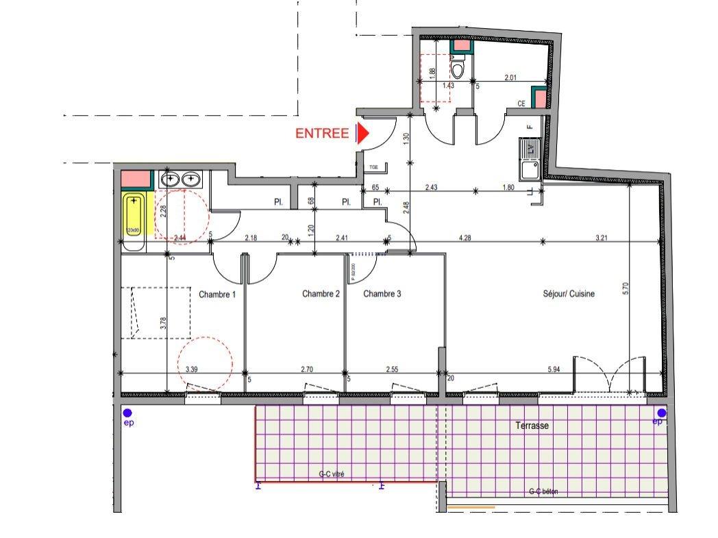 Appartement - 96m² - istres