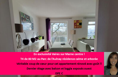 appartement 4 pièces 80 m2 à vendre à Vaires-sur-Marne (77360)
