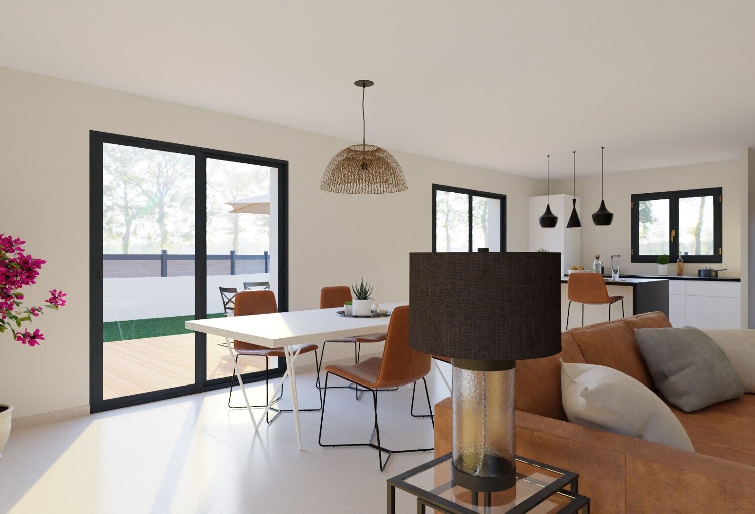 Maison neuve à construire au Chambon Feugerolles, dans la Loire, sur un terrain plat viabilisé en bordure. — photo 1