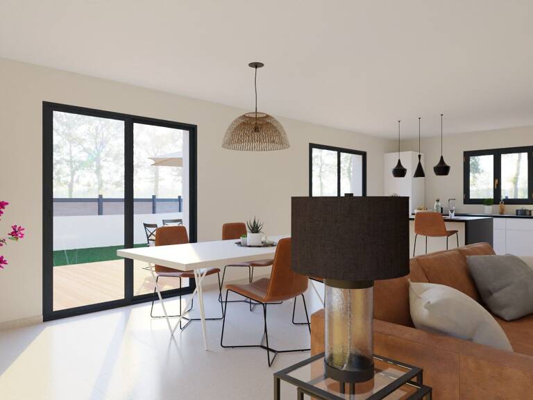 Maison neuve à construire au Chambon Feugerolles, dans la Loire, sur un terrain plat viabilisé en bordure. — photo 1