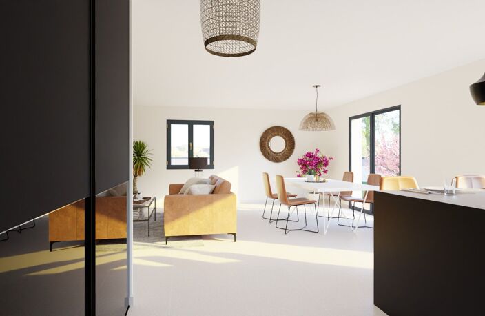 Maison neuve à construire au Chambon Feugerolles, dans la Loire, sur un terrain plat viabilisé en bordure. — photo 2