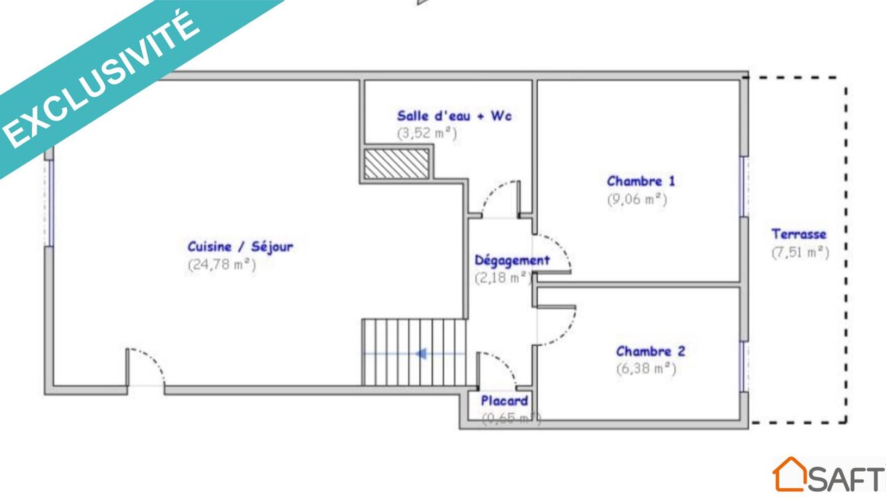 appartement 3 pièces 47 m2 à vendre à Fronton (31620)