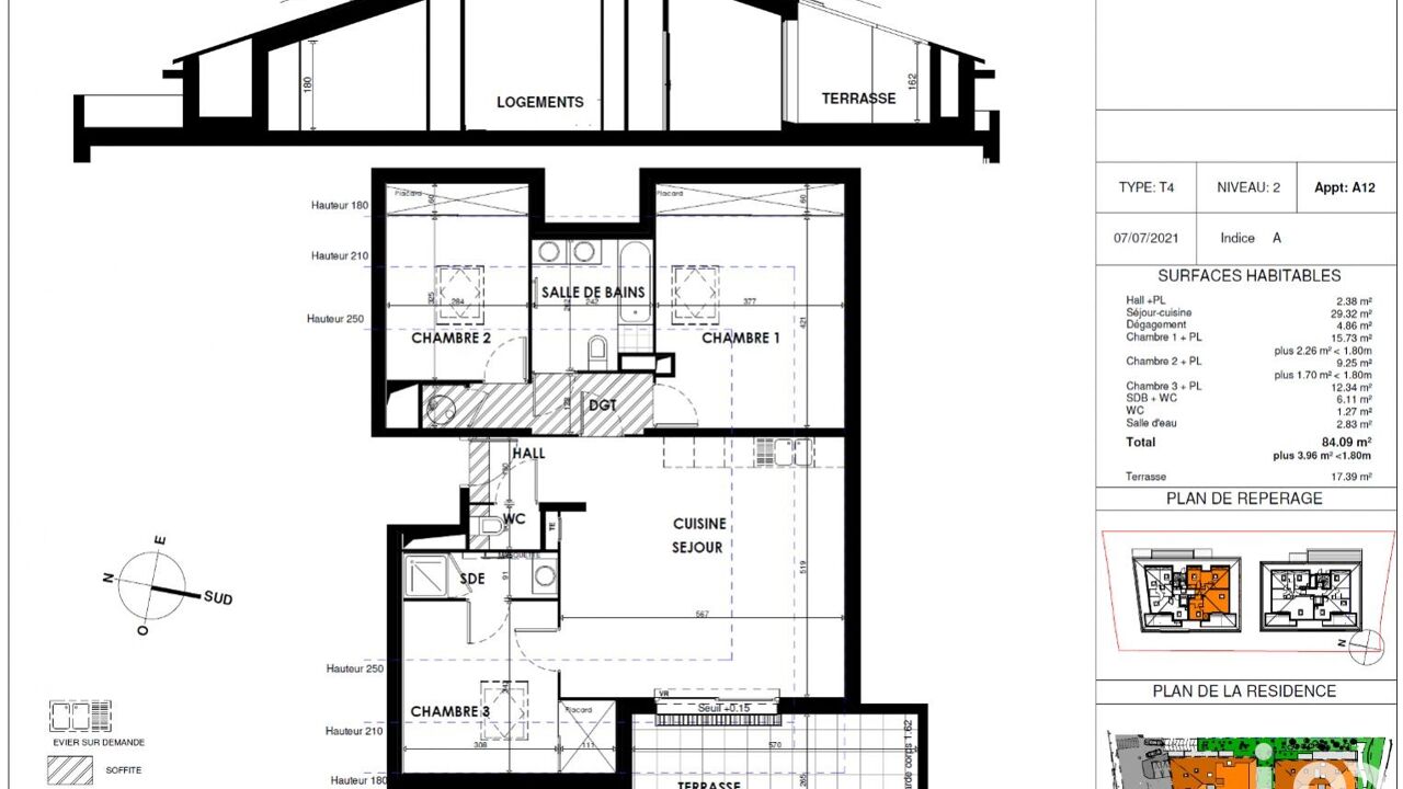 appartement 4 pièces 84 m2 à vendre à Cogolin (83310)