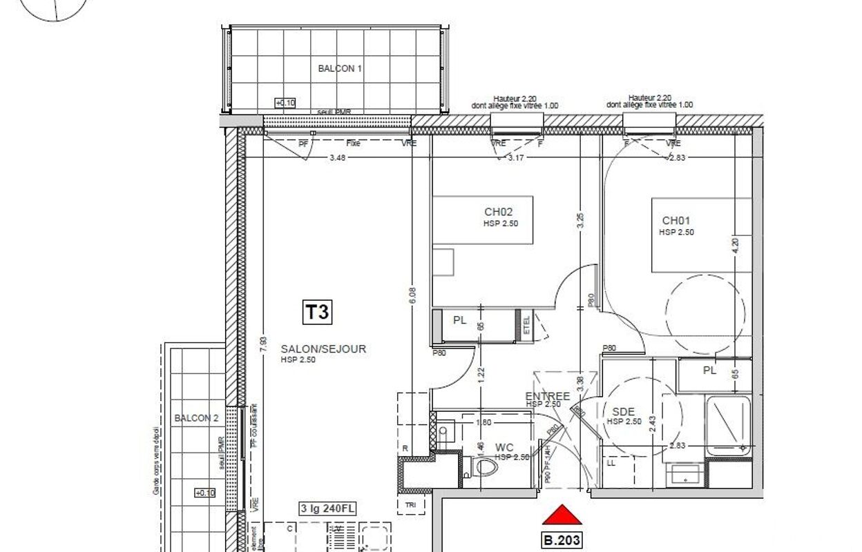 appartement 3 pièces 65 m2 à vendre à Le Rheu (35650)