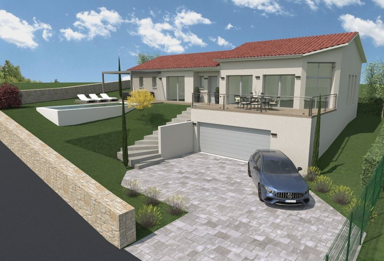 Maison neuve HAUT DE GAMME 3 chambres sur un joli terrain à Saint Bonnet Le Château. — photo 1