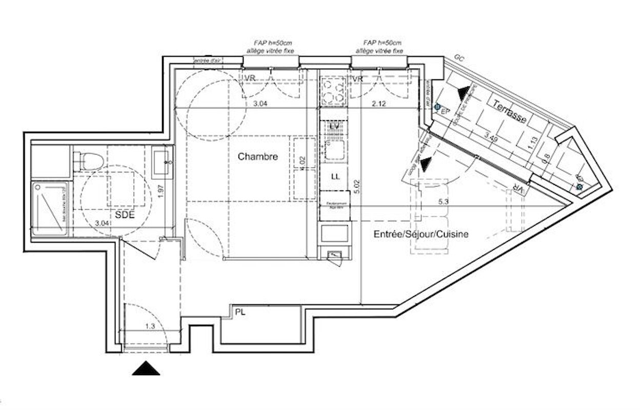 appartement 2 pièces 40 m2 à vendre à Toulon (83000)